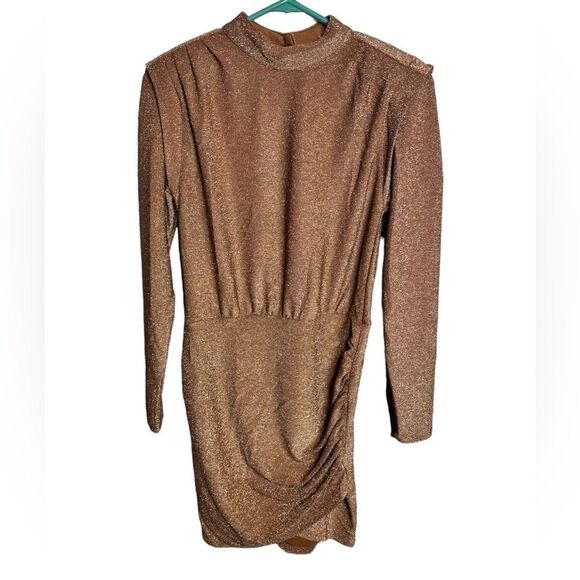 NWOT Halogen Brown Glittery Dress size XL - Picture 2 of 7